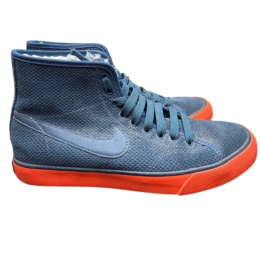 Nike Blazer High Top Sneakers Women's Athletic Shoes Blue Orange Sz 6 807163-448